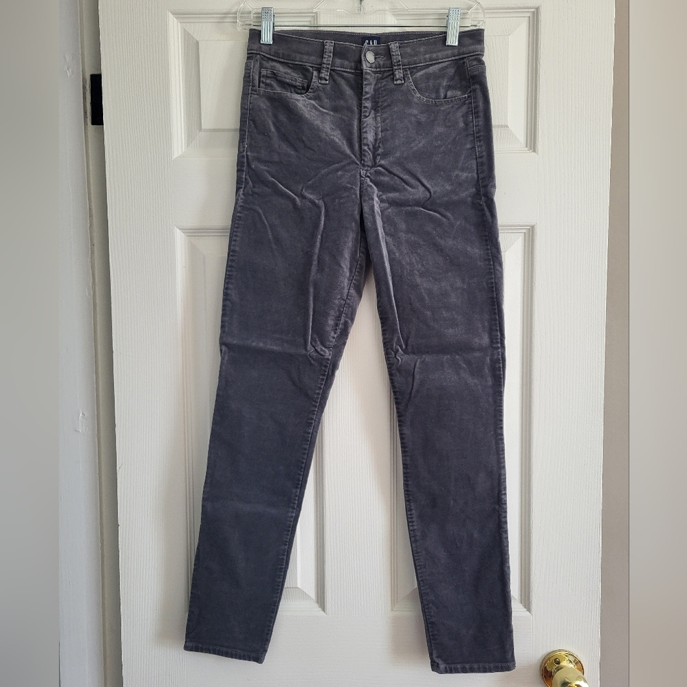 GAP Gray Skinny Brushed Corduroys, 26 (Fit Small)